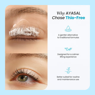 AYASAL Lash Lift Kit Refills: Thio-Free Step 1 & Step 2 + Nourishing Serum (5 Applications)