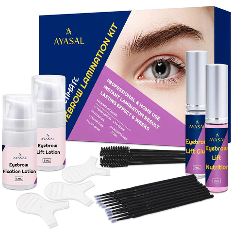 AYASAL Eyebrow Lamination Kit, Great Eyebrow Lift Kit, DIY Perm For Your Brows, Instant Professional Lift For Fuller Eyebrows AYASAL