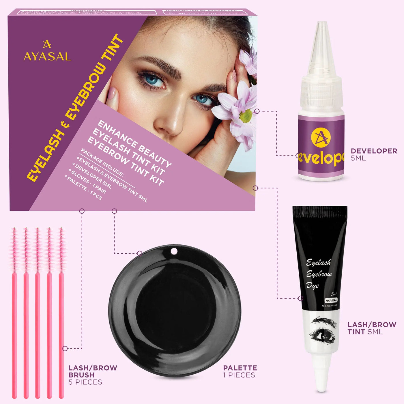 Eyebrow Tinting Kit  Professional Semi-permanent Eyelash