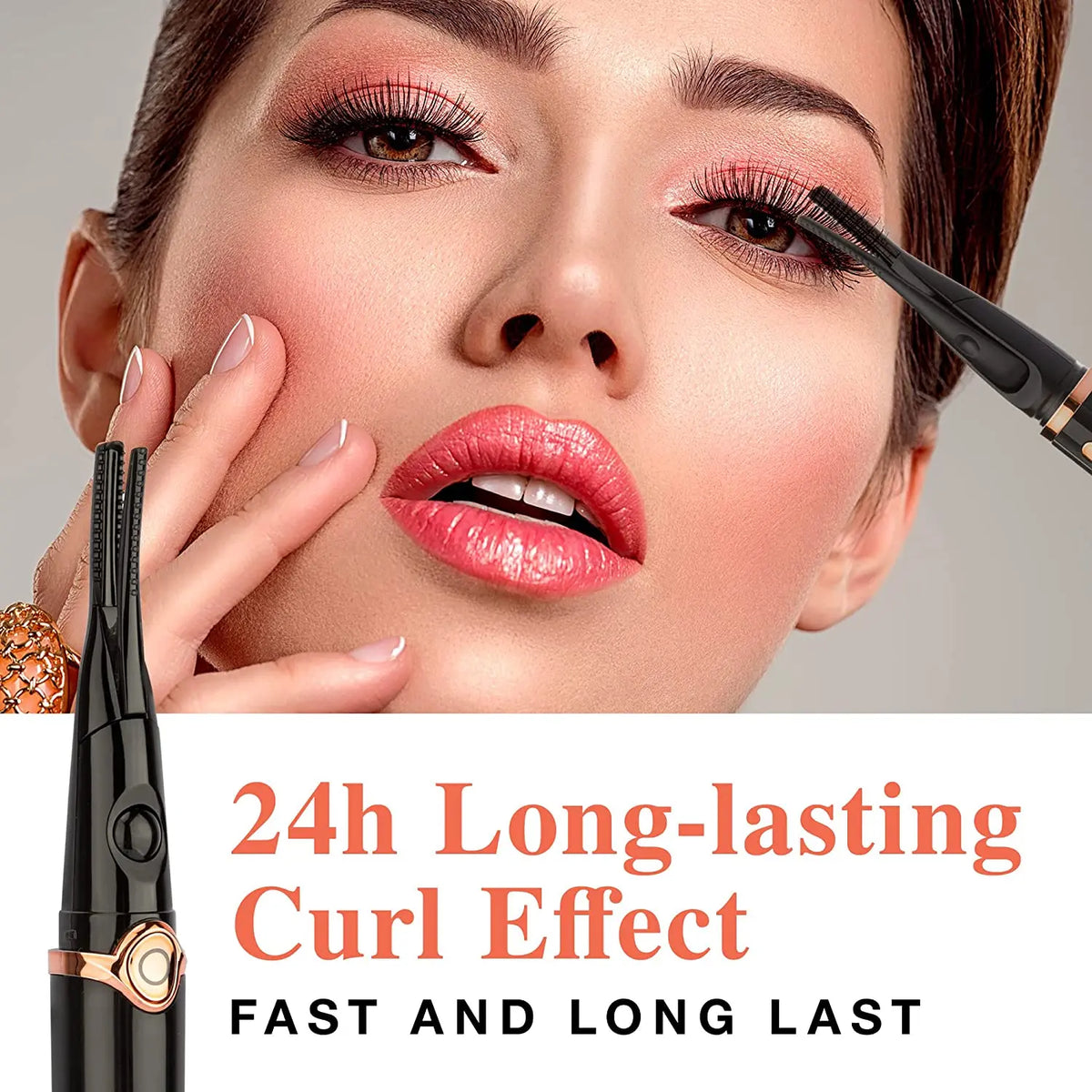Heated Eyelash Curlers, 48 Hours Long Lasting with 3 Temperature Modes AYASAL